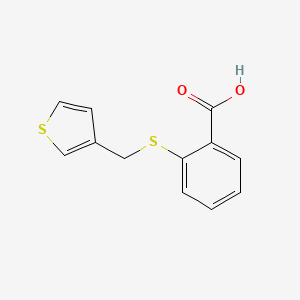 molecular formula C12H10O2S2 B1337256 2-[(Thien-3-ylmethyl)thio]benzoic acid CAS No. 62688-29-3