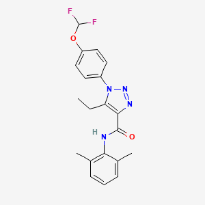 molecular formula C20H20F2N4O2 B13372604 1-[4-(difluoromethoxy)phenyl]-N-(2,6-dimethylphenyl)-5-ethyl-1H-1,2,3-triazole-4-carboxamide 