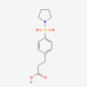 molecular formula C13H17NO4S B1337262 3-[4-(Pyrrolidin-1-ylsulfonyl)phenyl]propanoic acid CAS No. 871544-58-0