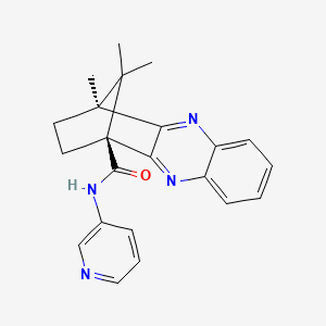 molecular formula C22H22N4O B13372642 4,11,11-trimethyl-N-(3-pyridinyl)-1,2,3,4-tetrahydro-1,4-methanophenazine-1-carboxamide 