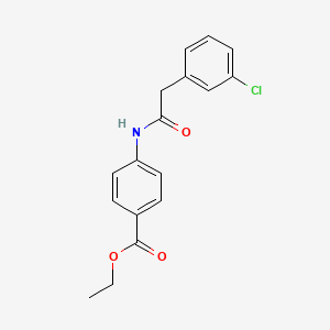 molecular formula C17H16ClNO3 B13372650 Ethyl 4-{[(3-chlorophenyl)acetyl]amino}benzoate 