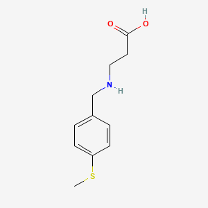 molecular formula C11H15NO2S B13372752 N-[4-(methylsulfanyl)benzyl]-beta-alanine 
