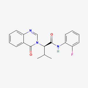 molecular formula C19H18FN3O2 B13372766 N-(2-fluorophenyl)-3-methyl-2-(4-oxo-3(4H)-quinazolinyl)butanamide 