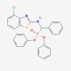 molecular formula C26H20ClN2O3PS B13372771 Diphenyl [(4-chloro-1,3-benzothiazol-2-yl)amino](phenyl)methylphosphonate 
