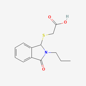 molecular formula C13H15NO3S B13372782 [(3-oxo-2-propyl-2,3-dihydro-1H-isoindol-1-yl)sulfanyl]acetic acid 