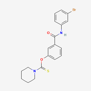 molecular formula C19H19BrN2O2S B13372789 O-{3-[(3-bromoanilino)carbonyl]phenyl} 1-piperidinecarbothioate 