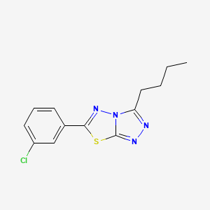molecular formula C13H13ClN4S B13372790 3-Butyl-6-(3-chlorophenyl)[1,2,4]triazolo[3,4-b][1,3,4]thiadiazole 