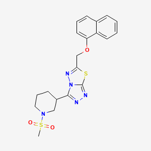 molecular formula C20H21N5O3S2 B13372826 3-[1-(Methylsulfonyl)-3-piperidinyl]-6-[(1-naphthyloxy)methyl][1,2,4]triazolo[3,4-b][1,3,4]thiadiazole 