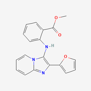 molecular formula C19H15N3O3 B13372838 Methyl 2-{[2-(2-furyl)imidazo[1,2-a]pyridin-3-yl]amino}benzoate 