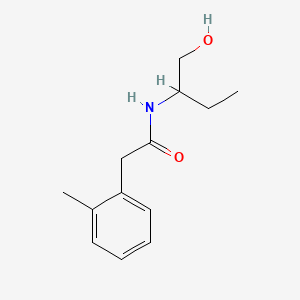 molecular formula C13H19NO2 B13372841 N-[1-(hydroxymethyl)propyl]-2-(2-methylphenyl)acetamide 