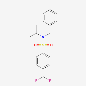 molecular formula C17H19F2NO2S B13372842 N-benzyl-4-(difluoromethyl)-N-isopropylbenzenesulfonamide 