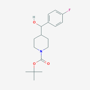 molecular formula C17H24FNO3 B1337288 Tert-butyl 4-((4-fluorophenyl)(hydroxy)methyl)piperidine-1-carboxylate CAS No. 160296-41-3