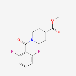molecular formula C15H17F2NO3 B13372886 Ethyl 1-(2,6-difluorobenzoyl)-4-piperidinecarboxylate 