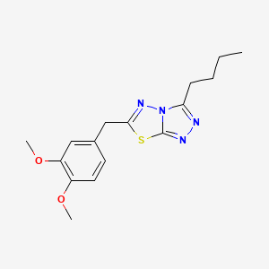 molecular formula C16H20N4O2S B13372890 3-Butyl-6-(3,4-dimethoxybenzyl)[1,2,4]triazolo[3,4-b][1,3,4]thiadiazole 