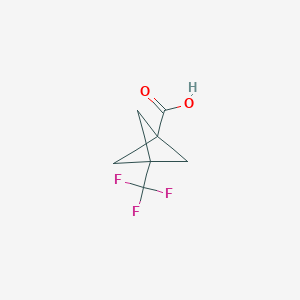 molecular formula C7H7F3O2 B1337290 3-(Trifluoromethyl)bicyclo[1.1.1]pentane-1-carboxylic acid CAS No. 224584-18-3