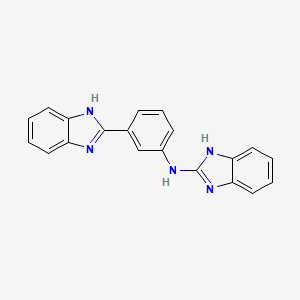 molecular formula C20H15N5 B13372907 N-(1H-benzimidazol-2-yl)-N-[3-(1H-benzimidazol-2-yl)phenyl]amine 