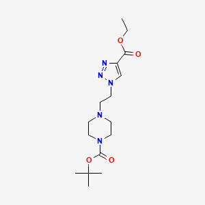 molecular formula C16H27N5O4 B13372924 tert-butyl 4-{2-[4-(ethoxycarbonyl)-1H-1,2,3-triazol-1-yl]ethyl}-1-piperazinecarboxylate 