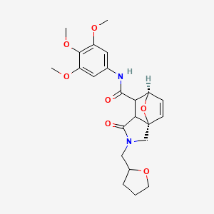 molecular formula C23H28N2O7 B13372959 3-oxo-2-(tetrahydro-2-furanylmethyl)-N-(3,4,5-trimethoxyphenyl)-1,2,4,5-tetrahydro-5,7a-epoxyisoindole-4-carboxamide 