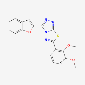 molecular formula C19H14N4O3S B13372990 3-(1-Benzofuran-2-yl)-6-(2,3-dimethoxyphenyl)[1,2,4]triazolo[3,4-b][1,3,4]thiadiazole 