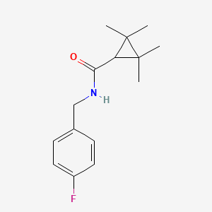 molecular formula C15H20FNO B13372996 N-(4-fluorobenzyl)-2,2,3,3-tetramethylcyclopropanecarboxamide 