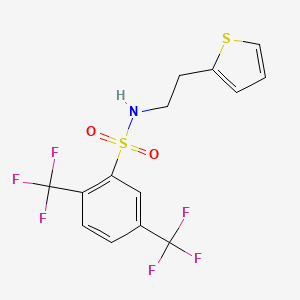 molecular formula C14H11F6NO2S2 B13373008 N-[2-(2-thienyl)ethyl]-2,5-bis(trifluoromethyl)benzenesulfonamide 