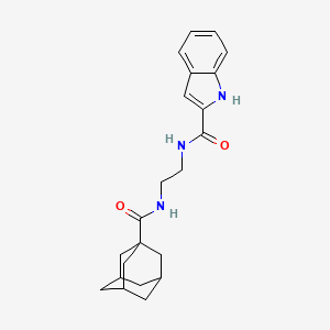 molecular formula C22H27N3O2 B13373037 N-{2-[(1-adamantylcarbonyl)amino]ethyl}-1H-indole-2-carboxamide 