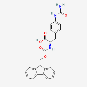 molecular formula C25H23N3O5 B1337304 Fmoc-Aph(Cbm)-OH CAS No. 324017-23-4
