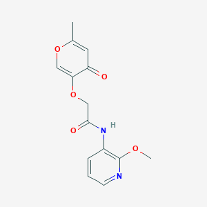 molecular formula C14H14N2O5 B13373055 N-(2-methoxy-3-pyridinyl)-2-[(6-methyl-4-oxo-4H-pyran-3-yl)oxy]acetamide 