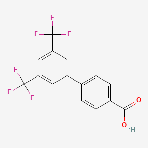 molecular formula C15H8F6O2 B1337307 3',5'-Bis(trifluoromethyl)-[1,1'-biphenyl]-4-carboxylic acid CAS No. 195457-74-0