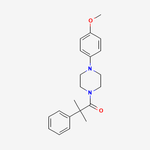 molecular formula C21H26N2O2 B13373127 Methyl 4-[4-(2-methyl-2-phenylpropanoyl)-1-piperazinyl]phenyl ether 