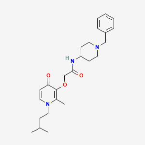 molecular formula C25H35N3O3 B13373147 N-(1-benzyl-4-piperidinyl)-2-[(1-isopentyl-2-methyl-4-oxo-1,4-dihydro-3-pyridinyl)oxy]acetamide 