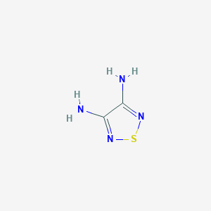 molecular formula C2H4N4S B1337317 1,2,5-Thiadiazole-3,4-diamine CAS No. 55904-36-4