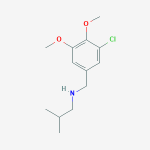 molecular formula C13H20ClNO2 B13373176 N-(3-chloro-4,5-dimethoxybenzyl)-2-methylpropan-1-amine CAS No. 774554-44-8
