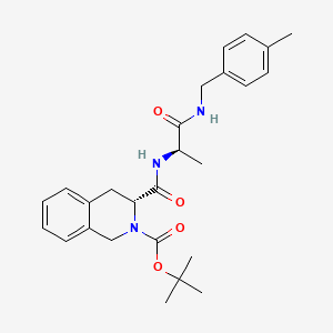 molecular formula C26H33N3O4 B13373199 tert-butyl 3-[({1-methyl-2-[(4-methylbenzyl)amino]-2-oxoethyl}amino)carbonyl]-3,4-dihydro-2(1H)-isoquinolinecarboxylate 