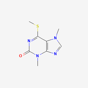 molecular formula C8H10N4OS B1337323 3,7-dimethyl-6-methylthio-2(3H)-purinone 