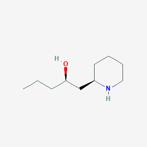 molecular formula C10H21NO B1337329 (2R)-1-[(2R)-Piperidin-2-yl]pentan-2-ol 