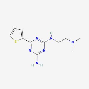 molecular formula C11H16N6S B13373368 N~2~-[2-(dimethylamino)ethyl]-6-(2-thienyl)-1,3,5-triazine-2,4-diamine 