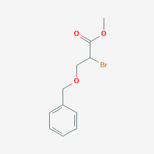 molecular formula C11H13BrO3 B1337342 Propanoic acid, 2-bromo-3-(phenylmethoxy)-, methyl ester CAS No. 113933-16-7