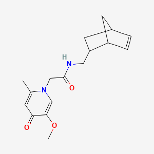 molecular formula C17H22N2O3 B13373451 N-(bicyclo[2.2.1]hept-5-en-2-ylmethyl)-2-(5-methoxy-2-methyl-4-oxopyridin-1(4H)-yl)acetamide 