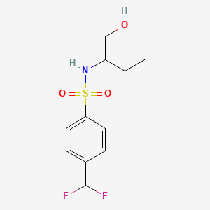 molecular formula C11H15F2NO3S B13373528 4-(difluoromethyl)-N-[1-(hydroxymethyl)propyl]benzenesulfonamide 