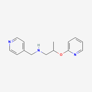 molecular formula C14H17N3O B13373530 N-(4-pyridinylmethyl)-N-[2-(2-pyridinyloxy)propyl]amine 