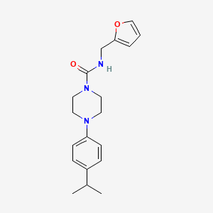 molecular formula C19H25N3O2 B13373533 N-(2-furylmethyl)-4-(4-isopropylphenyl)-1-piperazinecarboxamide 
