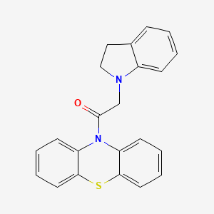 molecular formula C22H18N2OS B13373562 10-(2,3-dihydro-1H-indol-1-ylacetyl)-10H-phenothiazine 