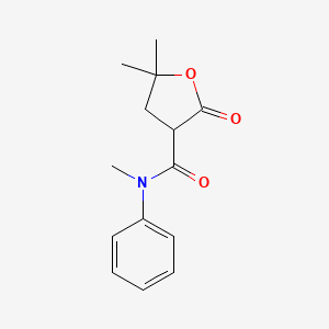 molecular formula C14H17NO3 B13373570 N,5,5-trimethyl-2-oxo-N-phenyltetrahydro-3-furancarboxamide 