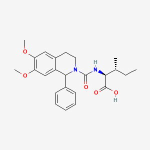 molecular formula C24H30N2O5 B13373575 N-[(6,7-dimethoxy-1-phenyl-3,4-dihydro-2(1H)-isoquinolinyl)carbonyl]isoleucine 