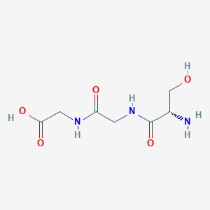 molecular formula C7H13N3O5 B1337367 甘氨酸，L-丝氨酰甘氨酰- CAS No. 2543-40-0