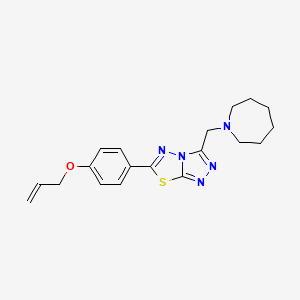 molecular formula C19H23N5OS B13373690 Allyl 4-[3-(1-azepanylmethyl)[1,2,4]triazolo[3,4-b][1,3,4]thiadiazol-6-yl]phenyl ether 
