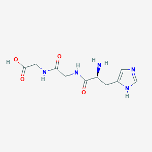 molecular formula C10H15N5O4 B1337372 甘氨酸，L-组氨酰甘氨酰- CAS No. 32999-80-7