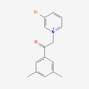molecular formula C15H15BrNO+ B13373737 3-Bromo-1-[2-(3,5-dimethylphenyl)-2-oxoethyl]pyridinium 