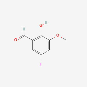 molecular formula C8H7IO3 B1337374 2-羟基-5-碘-3-甲氧基苯甲醛 CAS No. 7359-14-0